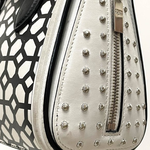 Alexander McQueen Authentic Black and White Crossbody Bag - Picture 6 of 12